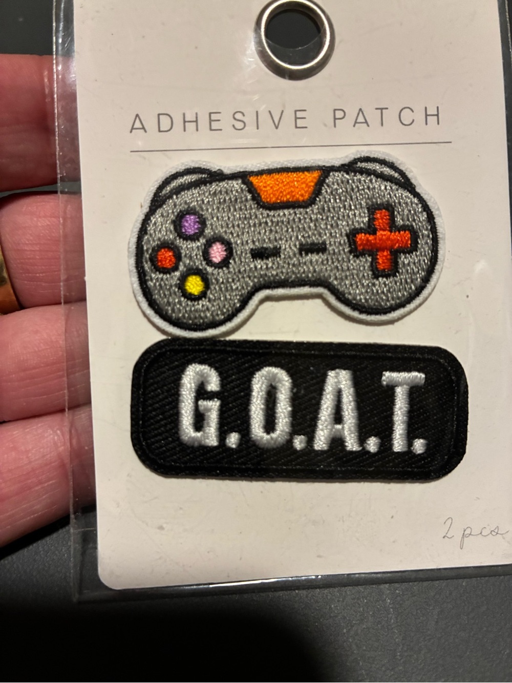 G.O.A.T. Gamer Adhesive Patch Set - Gray and Black